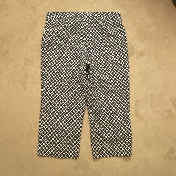 Kim Rogers black white Capri stretch pants size 16 - Picture 8 of 9